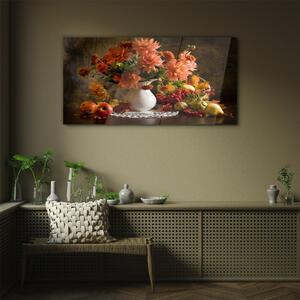 Obraz na skle Obraz na skle Malování květiny ovoce