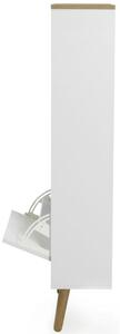 Matně bílý lakovaný nástěnný botník Tenzo Dot 57,5 x 24 cm