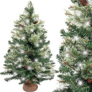 Tutumi - Umělý vánoční stromeček smrk LED 100cm 311425, světlá LED barva, CHR-06522