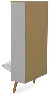 Matně šedý lakovaný nástěnný botník Tenzo Dot 57,5 x 24 cm