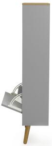 Matně šedý lakovaný nástěnný botník Tenzo Dot 57,5 x 24 cm