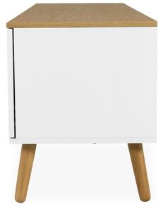 Matně bílý lakovaný TV stolek Tenzo Dot 192 x 43 cm