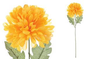 Chryzantéma jednohlavá, žlutá umělý květ 75cm