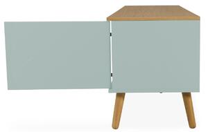Matně šedo zelený lakovaný TV stolek Tenzo Dot 192 x 43 cm