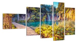 Vodopády v přírodě - obraz (110x60cm)