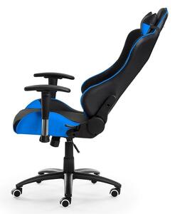 Herní židle k PC Sracer R3 s područkami nosnost 130 kg černá-modrá