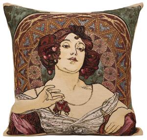 Gobelínový povlak na polštář Ruby, Alfons Mucha 45x45 cm