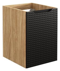 Comad Závěsná skříňka pod umyvadlo Luxor Black s deskou 70 cm černá/dub olejovaný