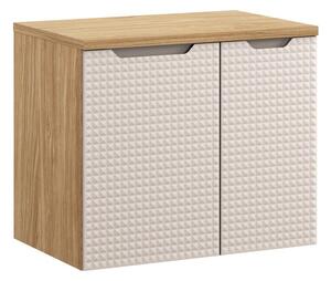 Comad Závěsná skříňka pod umyvadlo Luxor Beige s deskou 70 cm béžová/dub olejovaný