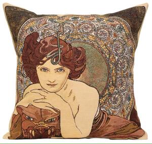 Gobelínový povlak na polštář Emerald, Alfons Mucha 45x45 cm