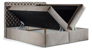 Čalouněná postel boxspring CHESTERFIELD + topper, 120x200, riviera 87