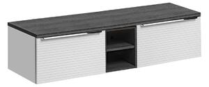 Comad Závěsná skříňka pod umyvadlo Leonardo s deskou 150 cm bílá/dub sherman