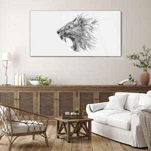 Obraz na skle Obraz na skle Kreslení živočišného lva