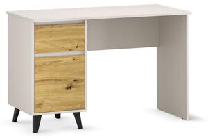 Psací stůl BORG 1d1s/120 kašmír / dub artisan