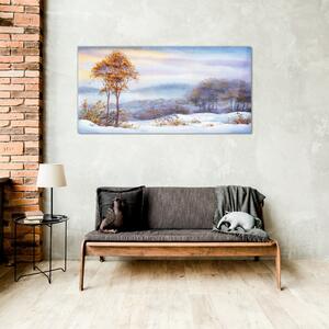 Obraz na skle Obraz na skle Zimní malba stromů