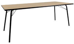 Dubový jídelní stůl Tenzo Flow 200 x 90 cm s kovovou podnoží