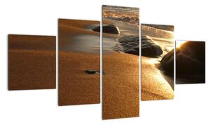 Obraz písečné pláže (125x70cm)