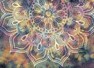 Malvis ® Tapeta Mandala pozitivní Vel. (šířka x výška): 288 x 200 cm