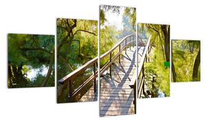 Moderní obraz - most přes vodu (125x70cm)