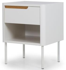 Matně bílý lakovaný noční stolek Tenzo Switch 45 x 39 cm