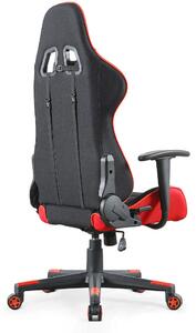 Herní židle k PC Sracer R5 s područkami nosnost 130 kg černá-červená