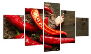 Obraz - chilli papriky (125x70cm)