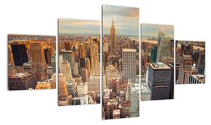 Moderní obraz do bytu - mrakodrapy (125x70cm)