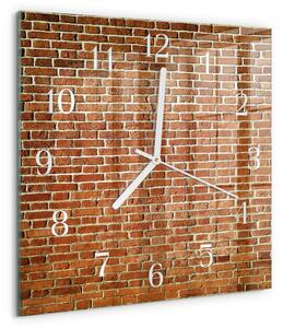 Skleněné hodiny Cihlový zskb-30x30-00091377
