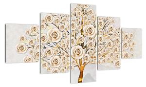 Zlatý strom - moderní obraz (125x70cm)