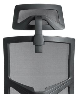 ALBA kancelářská židle GAME Šéf, nosnost 150 kg záruka 5 let, černá, Mechanika: Synchronní, Hlavová opěrka: Ano, Bederní opěrka: Ano, Područky: P44 PU, Kříž: Plastový černý, kolečka