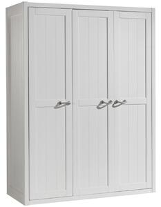 Bílá dřevěná skříň Vipack Lewis 200 x 145,5 cm