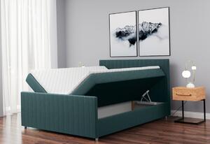 Čalouněná postel boxspring SANTINO + topper, 140x200, matt velvet 83