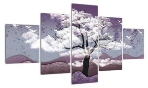 Abstraktní obraz stromu (125x70cm)
