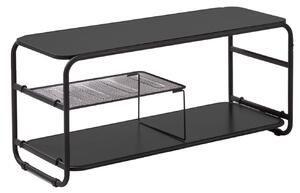 Kave Home Černý kovový TV stolek LaForma Academy 98 x 37 cm