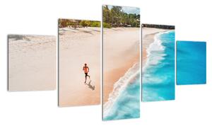 Obraz písečné pláže - obrazy do bytu (125x70cm)