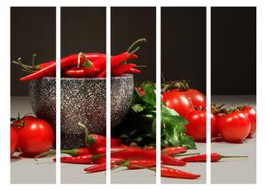 Paraván chilli papričky Velikost (šířka x výška): 225x172 cm
