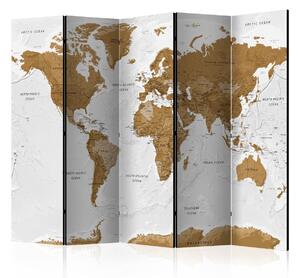 Paraván mapa světa béžová Velikost (šířka x výška): 225x172 cm
