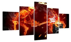 Moderní obraz - ohnivý muž (125x70cm)