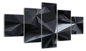 Černobílý obraz - abstrakce (125x70cm)