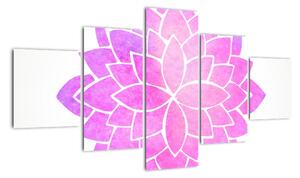 Obraz: růžová mandala (125x70cm)