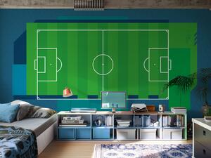 FUGU Fotbalová tapeta - Football friendly area dark Materiál: Digitální eko vlies - klasická tapeta nesamolepicí