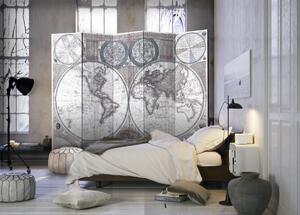 Paraván mapa světa globus Velikost (šířka x výška): 225x172 cm