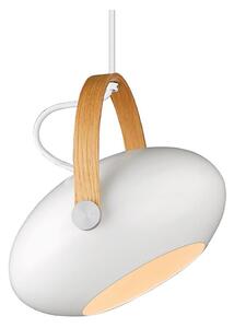 Halo Design 734337 - Lustr na lanku DC 1xE27/40W/230V pr. 26 cm bílá/dub