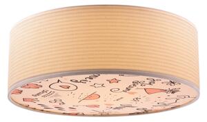 Dětské stropní svítidlo KIDDY 2xE27/40W/230V béžová/růžová