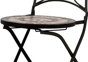 Zahradní židle, keramická mozaika, kovová konstrukce, černý mat (typově ke stolu JF2225 a lavici JF2227)
