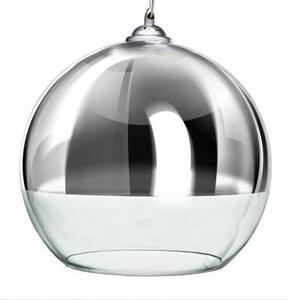 AZZARDO Okouzlující závěsné svítidlo Silver ball v několika velikostech Varianta: Ø 180 x 170 x 1030 mm, E27, 60 W, chrom, čirá