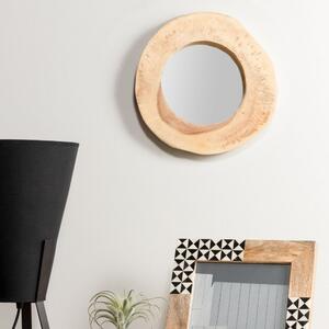 Kave Home Teakové kulaté zrcadlo LaForma Kalb 28 cm