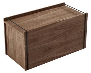 Dřevěný úložný box Storage "Smoked Oak-Black" MOEBE