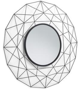 Černé kovové závěsné zrcadlo Kave Home Tabi 90 cm