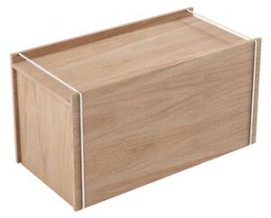 Dřevěný úložný box Storage "Oak-White" MOEBE